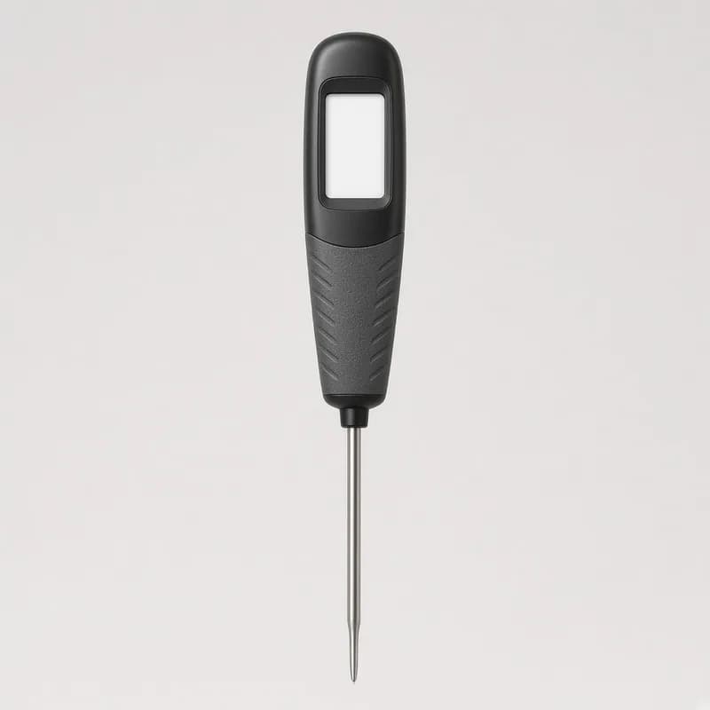 Reference photo of a Bluetooth cooking thermometer with a metal probe