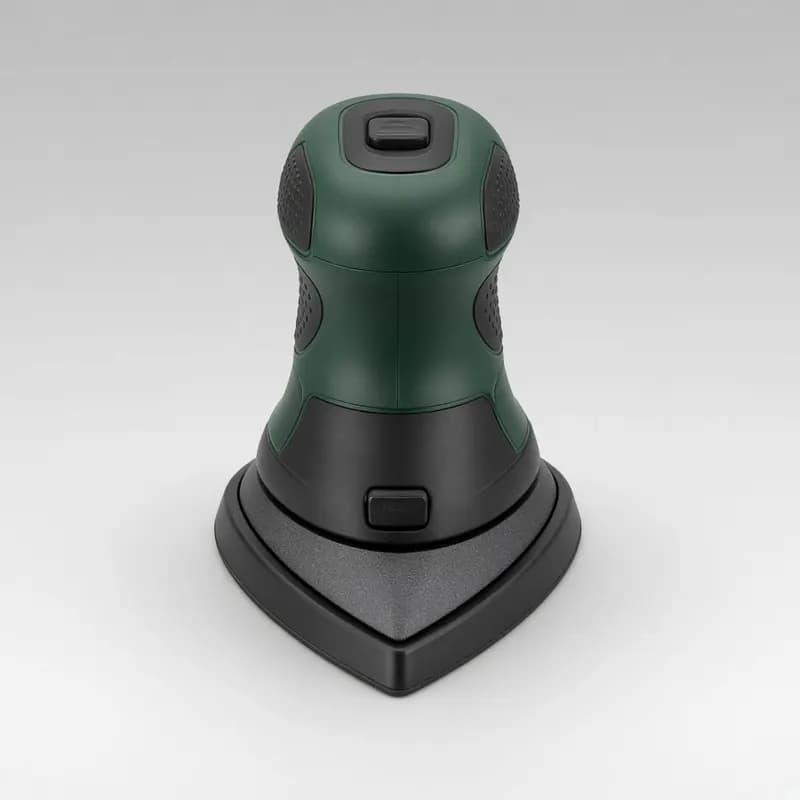 Reference photo of a cordless detail sander with a triangular pad