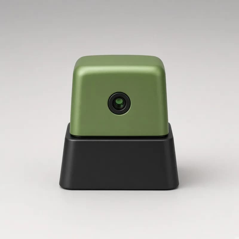 Reference photo of a compact cross-line laser level