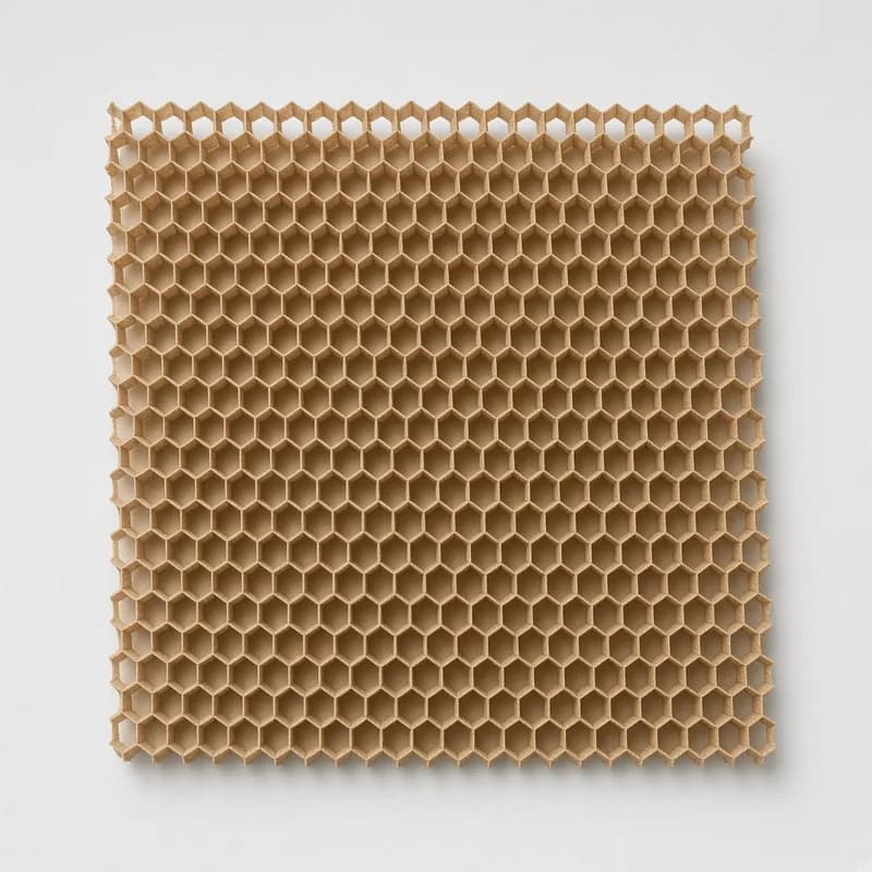 Reference photo of a sheet of expanded honeycomb paper wrap