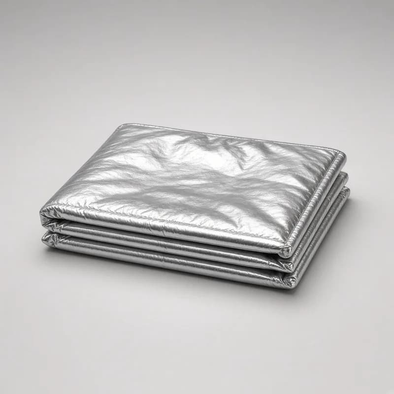 Reference photo of a folded reflective pet mat