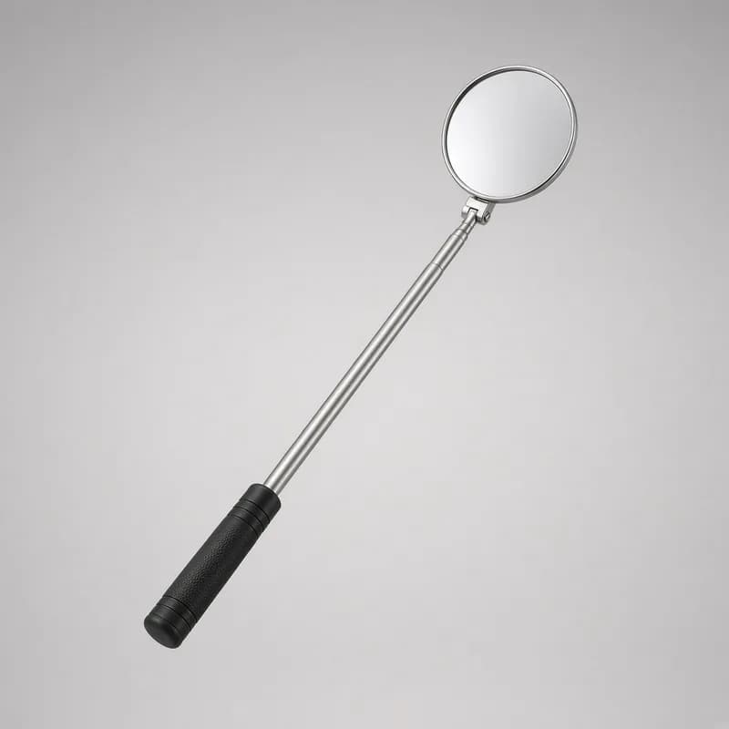 Reference photo of a telescoping inspection mirror with a round head