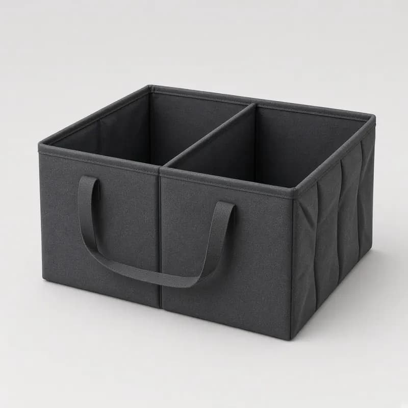 Reference photo of a collapsible car trunk organizer with side handles